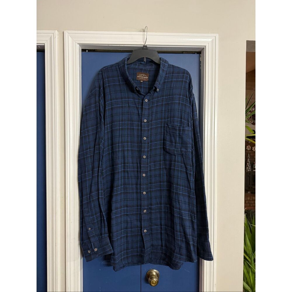 Mountain Ridge Men’s Blue Flannel Shirt Size 3XLT